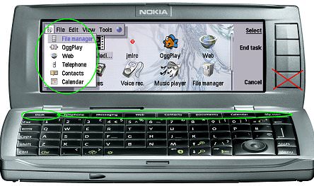 Nokia 9500 - stay away from those Exit buttons!
