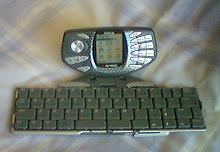 N-Gage with Bluetooth keyboard