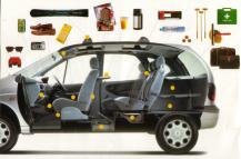 Cutaway, labelled of Scenic interior