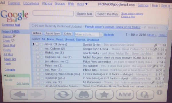 GMail on Wii