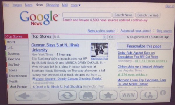 Google News on Wii